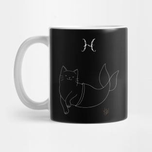 Dark Cat Pisces Mug